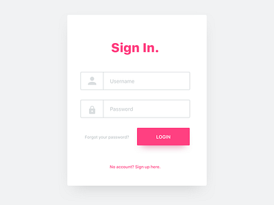 Sign In Form app button create account design sign up ui ux web