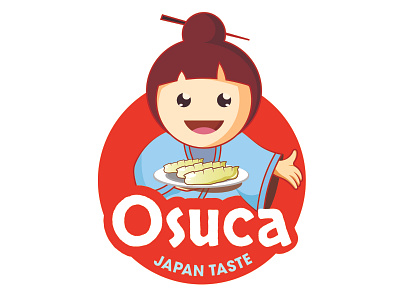 Branding Osuca japanese ( Gyoza ) branding identity design food and drink graphic design illustration japan logo logo design concept shop logo フード 設計