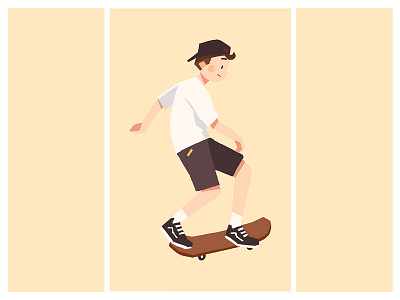 Skateboard young 插图