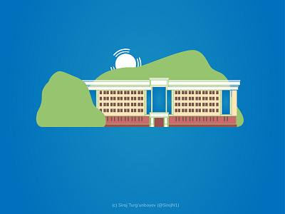 Jizzakh state pedagogical institute design illustration