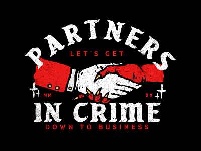 Partners in crime badge badgedesign badges branding design grafixcartel graphic design graphicdesign illustration logo logosticker satan satanic sticker typography vector webdesign