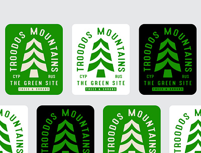 The Green Site background badge badgedesign branding cyprus design helvetica logo logodesign minimal sticker tree tree logo typography vector