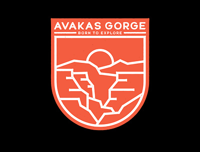 Avakas trail badge badge badgedesign branding cyprus design illustration logo sticker typography vector