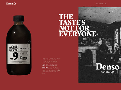 Denso Coffee Co. brand design brand identity branding brew brewcold coffee coldbrew concept design logo mockup taste