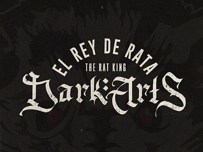 The Rat King - Dark Arts badge calligraphy comedy dark darkarts design graphicdesign illustration art illustration design ratking script theovon typography vintage