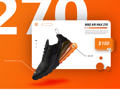 NIKE AIR MAX 270 UI DESIGN air max nike snicker ui uiux