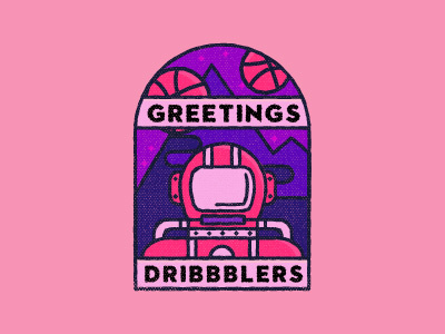 Greetings Dribbblers! astronaut first shot space vector