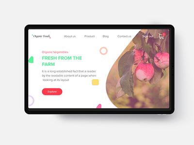 Organic Landing Page adobe xd agriculture dailyui design ecommerce farmer onboarding screen ux