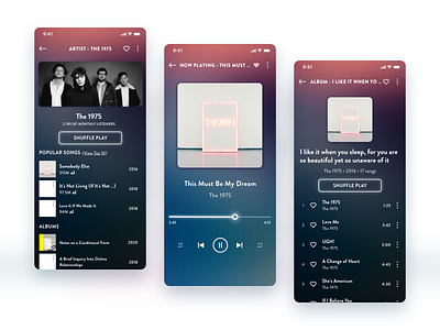 Daily UI #9: Music Player (feat. The 1975)