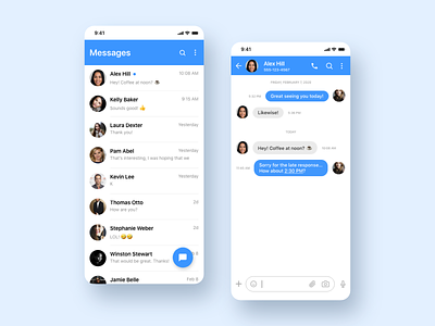 Daily UI #13: Direct Messaging app design chat ui daily ui daily ui 13 daily ui challenge dailyui dailyui13 direct messaging messenger messenger app ui