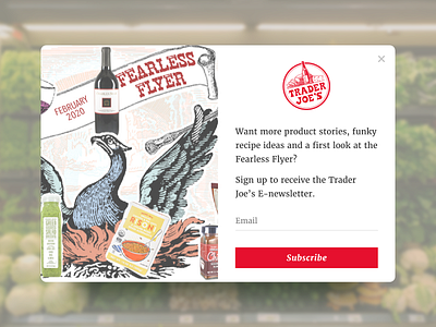 Daily UI #16: Pop-Up Overlay (Trader Joe's)