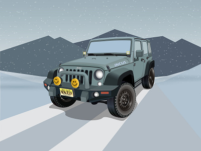 JEEP Vector Illustration adobe illustrator design graphic art graphic design illustration illustrator jeep vector