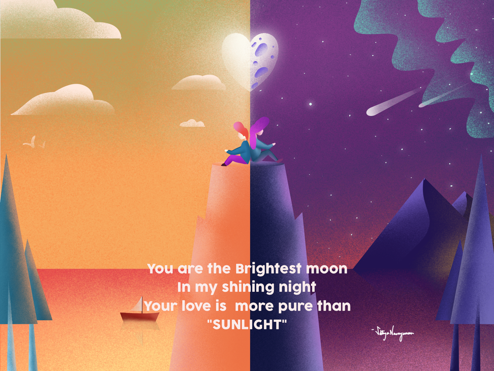 Day 'n' Night by Sathya illustration on Dribbble