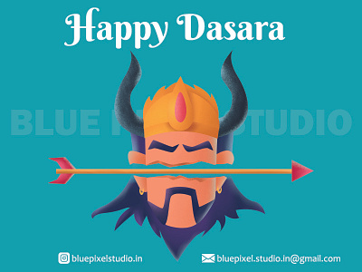Happy dasara characterdesign clean flat character graphic design graphicdesign illustration india
