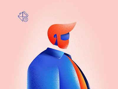 the orange guy illustration nft procreate
