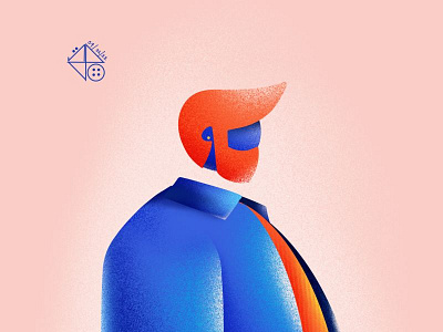 the orange guy illustration nft procreate