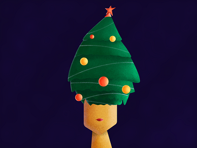 Christmas tree illustration