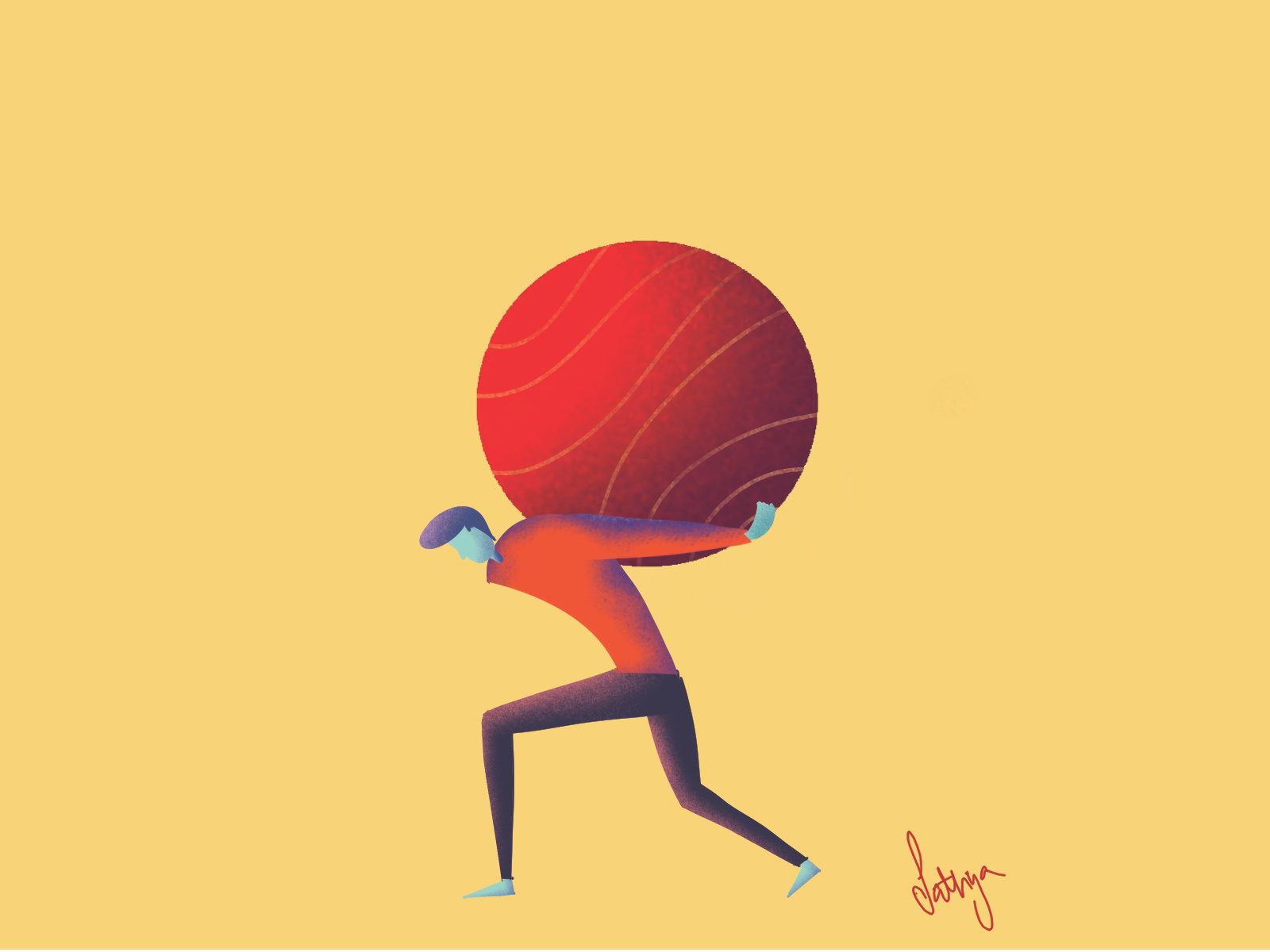 Atlas illustration by Sathya illustration on Dribbble