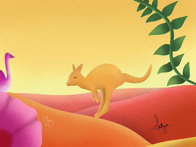 Save flora and fauna - Australia affinitydesigner australia design fire graphicdesign illustration illustrator logo minimal procreate ui vector