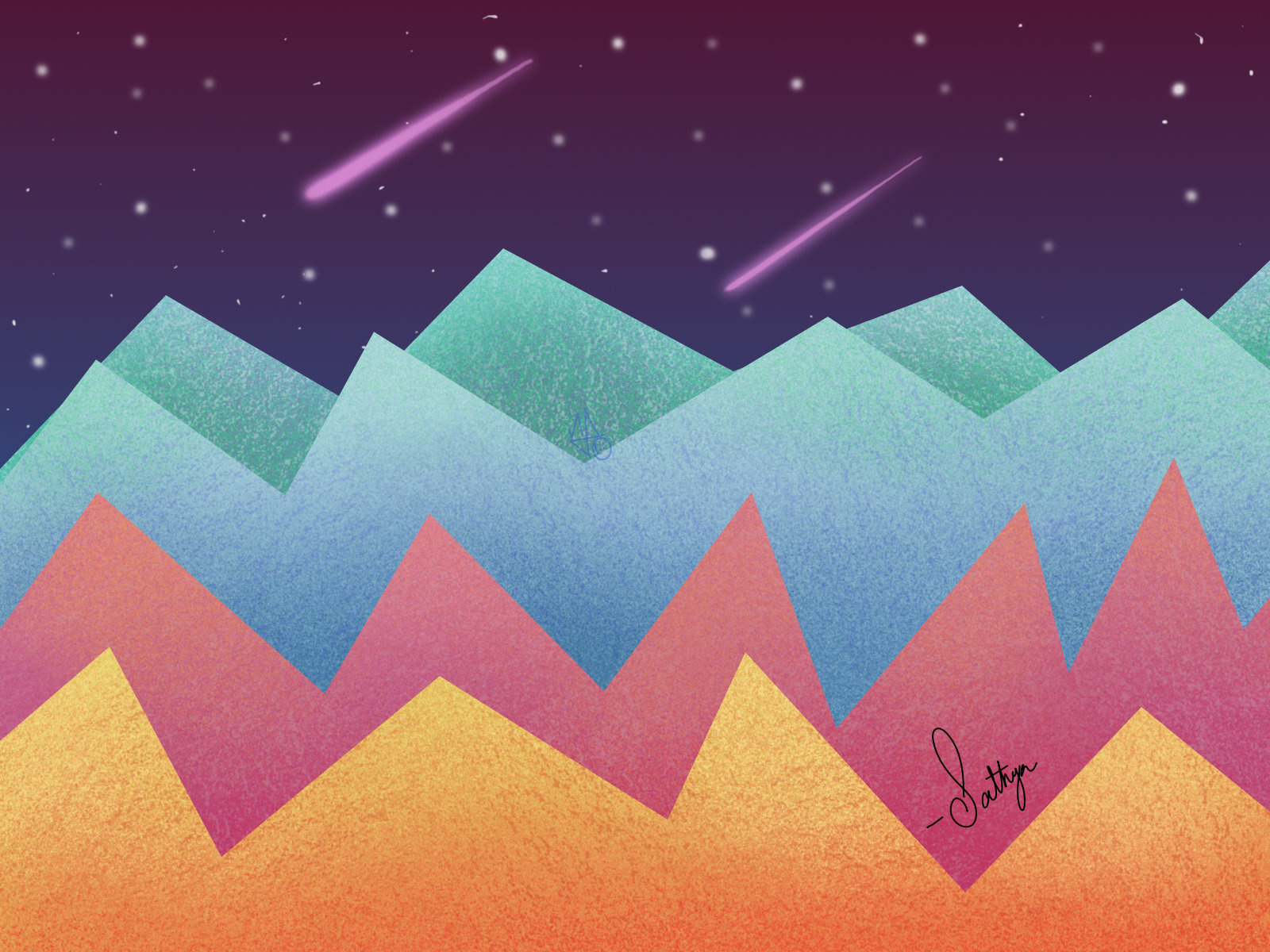 Mountain Abstract wallpaper by Sathya illustration on Dribbble