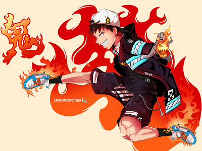 Fireforce-Shinra anime animeart art clip studio paint clipstudio design fire fireforce hypebeast icon illustration logo manga manga studio offwhite shinra sketch thrasher typography vector