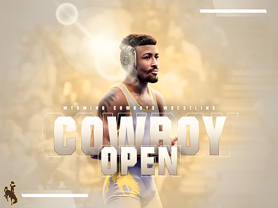 Cowboy Open athlete cowboy design graphic marketing open photoshop sports typeography wrestling wyoming