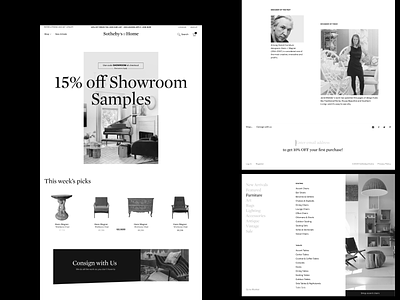 Sotheby's Marketplace - Homepage ecommerce editorial luxury marketplace product design ui ux web website wireframe