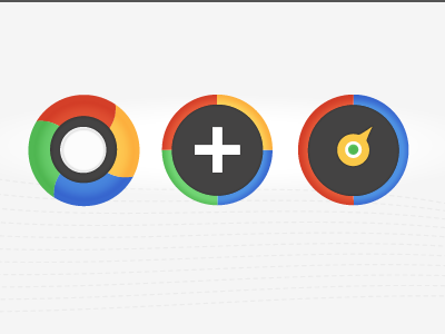 Chrome, Plus & Maps google icon interface social web