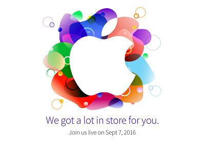 Apple Event Sept 2016 (unofficial) 2016 apple colors design invite keynote logo