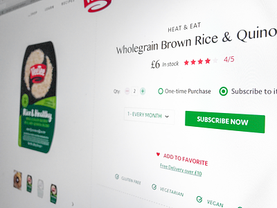 Product Page clean design ecommerce minimal package product rice site typography ui ux web