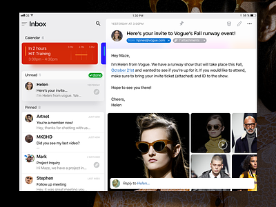 Maven - iOS (ipad) app apple card clean email icon ios iphone mail type ui ux