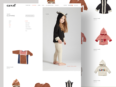 Clothes - Collection Lists cart children clean ecommerce furniture photography shop shopping typography ui ux website