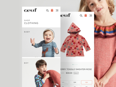 Clothing - Mobile cart clean ecommerce layout minimal mobile shop shopping typography ui ux website