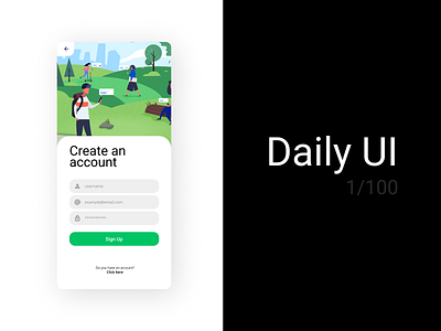 Daily UI #001 • Sign Up 001 designui signup ui ux