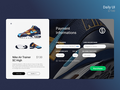 Daily UI #002 • Credit card checkout