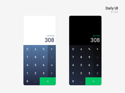 Daily UI #004 • Calculator 004 calculator dailyui darkmode design ui ux
