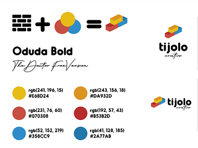 Tijolo Criativo branding design flat icon logo typography