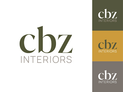 cbz interiors branding color palette logo typography