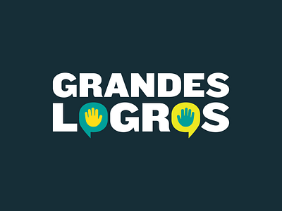 Grandes Logros h5 hands handshake high five logo wordmark