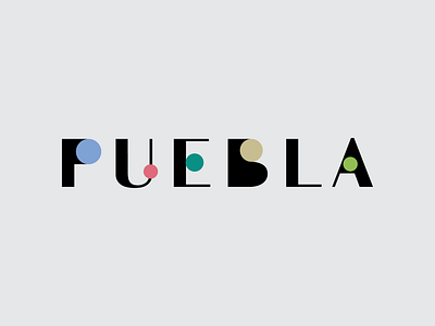 Puebla circles logo puebla state type