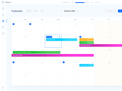 Project Management Application Events Calendar