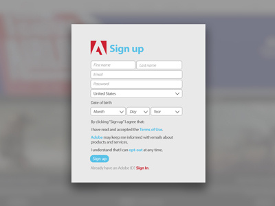 Day #001 of 100 Days of UI: Sign Up