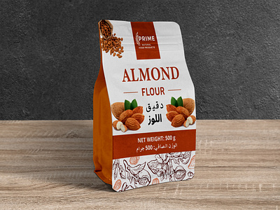 Almond Pouch Packaging Design pouch bag design