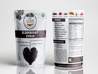 Elderberry Syrup Pouch design