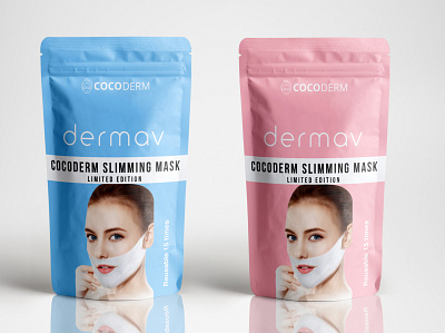 COCODERM SLIMMING MASK POUCH PACKAGING pouch bag design