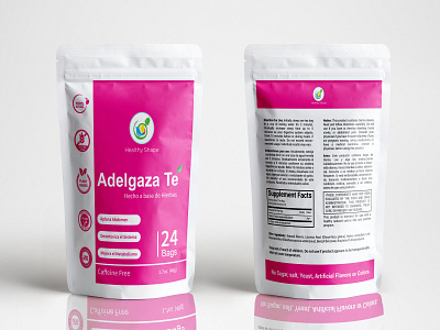 ADELGAZA TEA POUCH PACKAGING pouch bag design