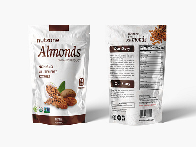 ALMOND POUCH PACKAGING DESIGN