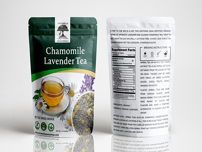 Chamomile Lavender Tea pouch bag design