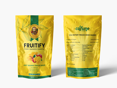FRUITIFY PURE MANGO SNACK POUCH PACKAGING pouch bag design