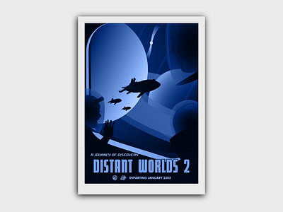 Distant Worlds 2 affinity designer design elite dangerous gaming illustration poster space vector